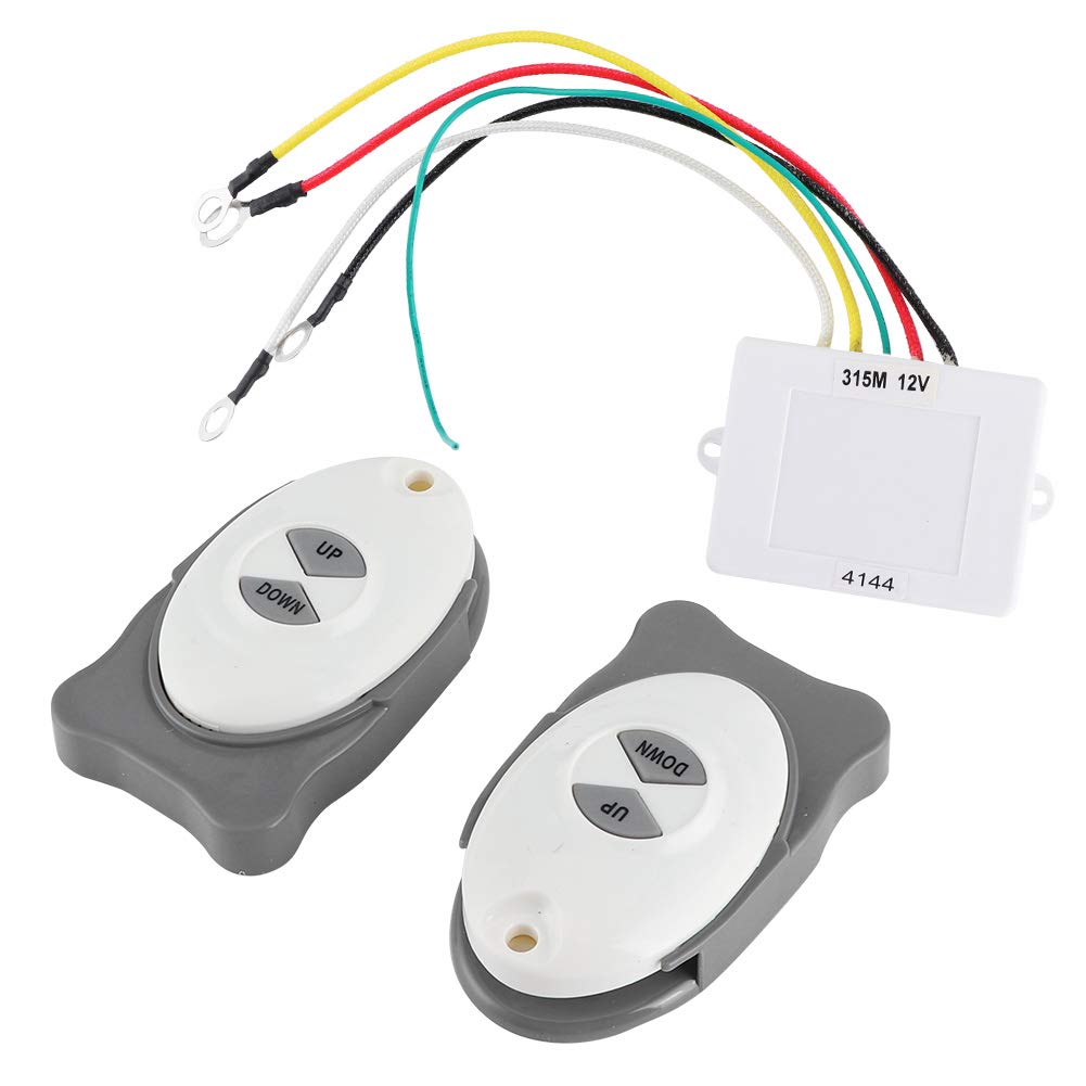 Akozon Remote Control Windlass Wireless Switch Trim Controller Marine Boat Sail Accessory 2 Transmitter