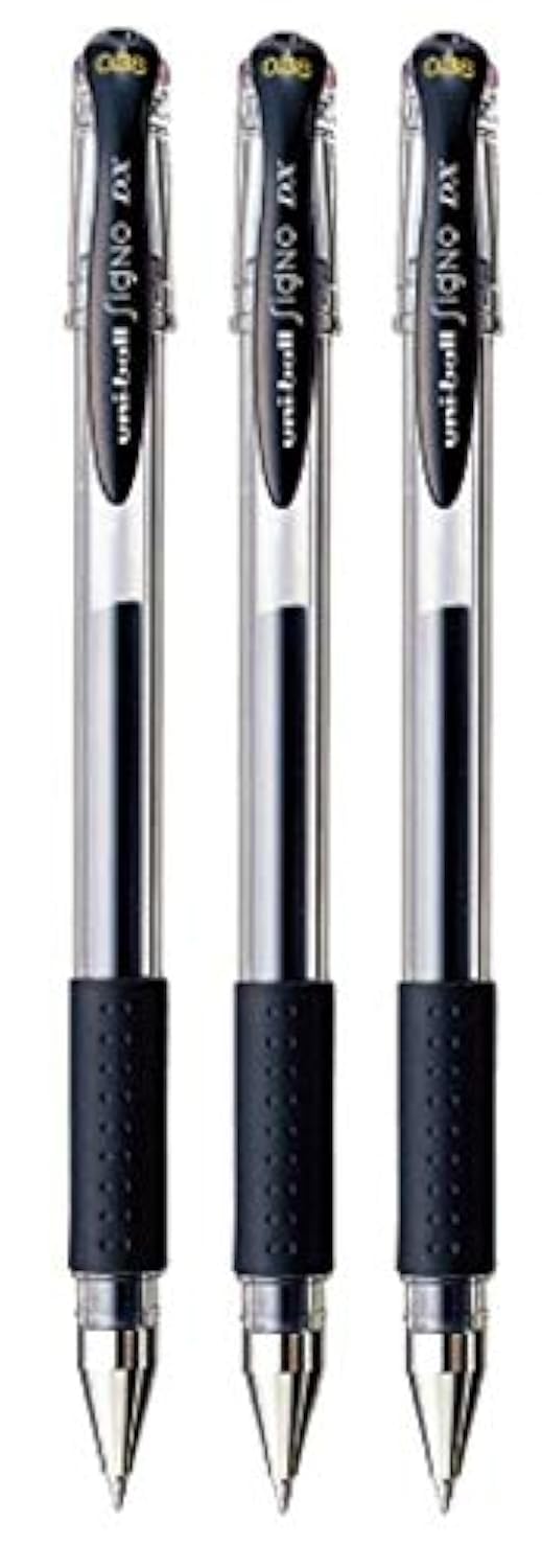 Signo - uni Gel Ink Pen - UM-151-0.38 mm - Black - 3 pcs