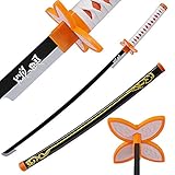 RENGENG Cosplay Demon Slayer Anime Sword Black