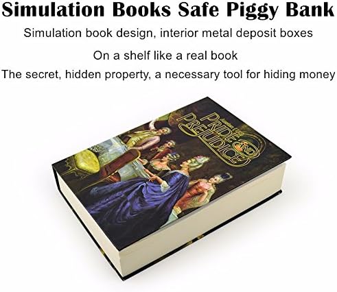 New Design Dictionary Secret Book Piggy Bank Money Hidden Secret Security Safe Lock Cash Money Jewellery Locker Box with KeyLock (pride and prejudice)