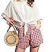 SUNKY Handwoven Round Rattan Bag Crossbody Bags Handmade Clutch Woven Handbag For Women