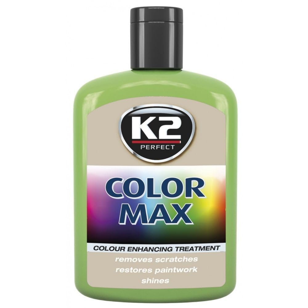 K2 Color Max Colored Wax with carnauba, restores car shine, light green 200ml