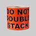 Do Not Double Stack Labels (5 x 3 inch, Orange - 300 Labels) Warning Do Not Stack Stickers for Shipping Packing & Handling