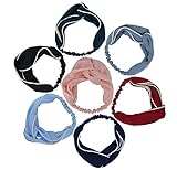 Thaoya 7-Piece Women Stretchy Athletic Bandana Headband FD07 (Color1)