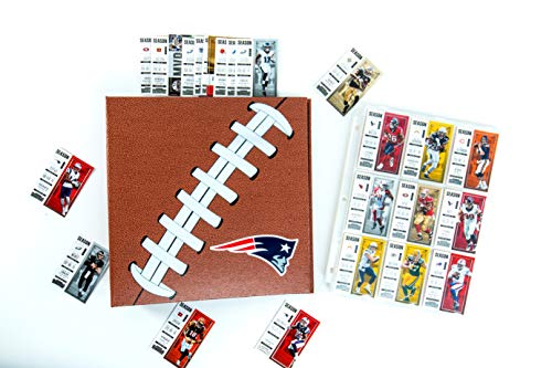 Football Card Binder with Pigskinz Texture by All Star Products | Real Football Look & Feel | Patented 3-Ring Album for Trading Card Protection | Ideal for Collectors & Fans