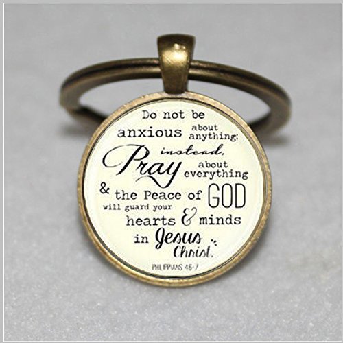 Medium pray pendant scripture pendant pray keychain chr…
