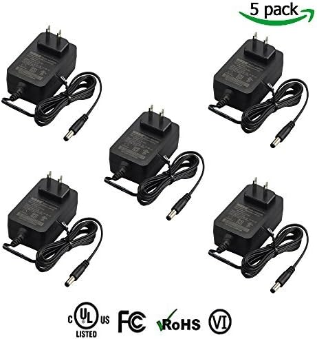[UL Listed] LEDNeighbor 12V 2A 24W Power Supply for LED Strip, VI FCC 12V 2A Camera Adapter 5Pack