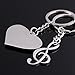 Dreamseden Love Heart Music Notes Symble Detachable Couple Keychain (with Gift Box) Key Ring Key Chain Gift for Valentine Wedding Anniversary (A Pair)