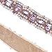 Hotop 2 Pieces Handmade Rhinestone Crystal Beaded Elastic Headband Hair Bands Woman Hair Accessories