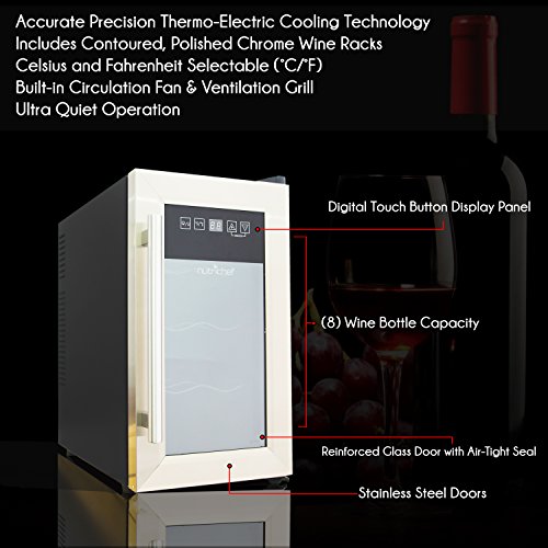 2 NutriChef+Bottle+Thermoelectric+FreeStanding+Refrigerator
