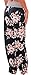 Sexymee Women's Comfy Stretch Floral Print Drawstring Long Wide Leg Lounge Pants