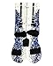 Custom Nike Elite Blue Gray Splatter Socks Large