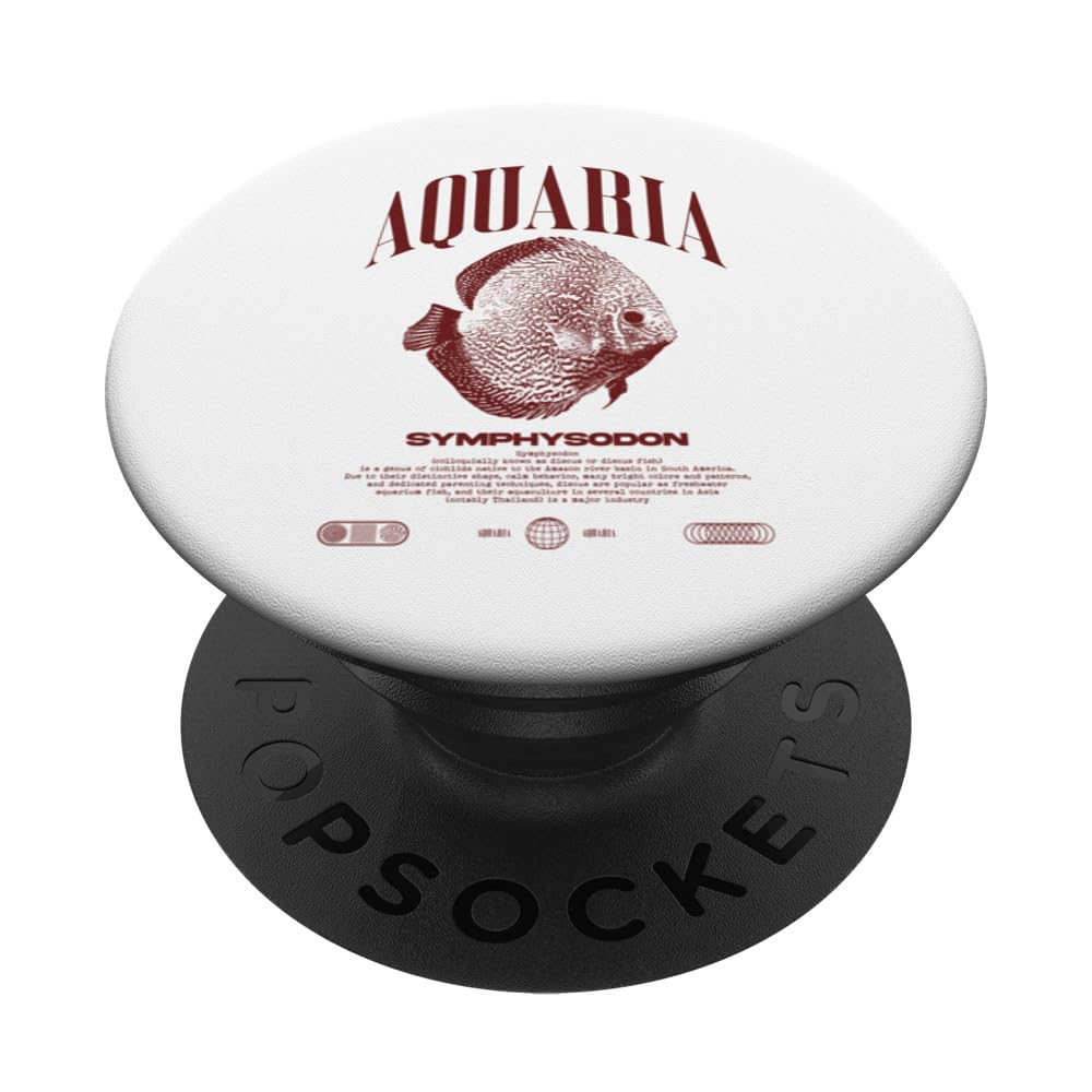 Discus Cichlid Fish Keeper Modern Streetwear PopSockets Swappable PopGrip
