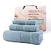 Ibestuff bamboo Craft ultra Soft 3 Piece Towel Set includes 1 Bath Towel,1Hand Towel,1 Face Towel (Light Blue)
