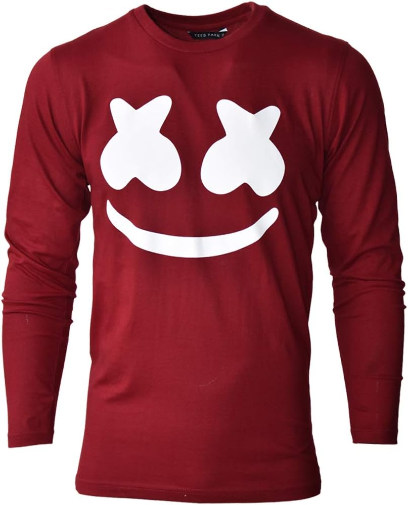 TEES PARK Marshmellow Printed Full Sleeves Tshirt for Men's