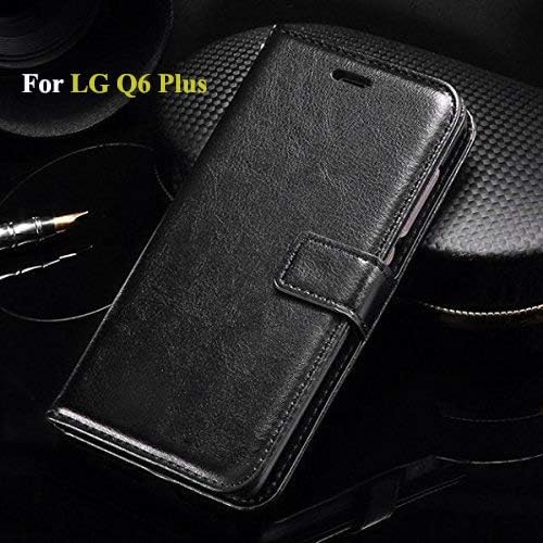 Thinkzy Flip Cover Case for LG Q6 Plus (Black)