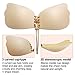 Blisstime Strapless Bras Self Adhesive Silicone Invisible Push-up Bras with Drawstring, Reusable Backless Bras for Women (B, Beige)