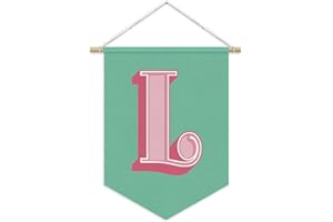 XYDEG Monogrammed Gifts,Dorm Decor for College Girl Boy，Vintage Room Decor,Personalized Initial Letter L Banner,Initial Gifts，Pennant Banner Wall Hanging for Nursery Baby Room Bedroom Playroom 15"L x 11"W