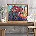 Amersin DIY 5D Special Shaped Diamond Painting by Number Kits, Full Drill Rhinestone Embroidery Cross Stitch Pictures for Christmas Home Decor (Elephant 1)
