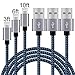 Bestry Lightning Cable 3Pack 3FT 6FT 10FT 8Pin iPhone Charger, Premium Nylon Braided USB Charging Cord Compatible with iPhone 7 7 Plus 6 6s 6 plus 6s plus 5 5s 5c se ,iPad, iPod & More