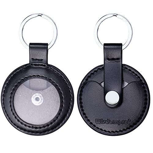 Wisdompro PU Leather Coin Holder Keychain for AA Medallion