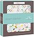 aden + anais Zutano Dream Blanket, 100% Cotton Muslin, 4 Layer lightweight and breathable, Large 47 X 47 inch, Fairground, Tulips / Elephants
