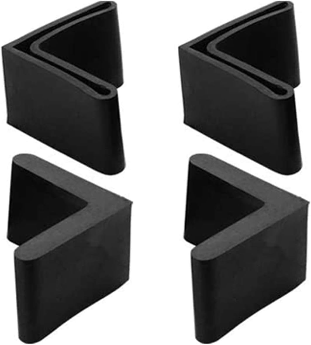 20 pcs 25 x 25 mm (0.98inch) L Shaped Angle Iron Foot Rubber Cover, Bed