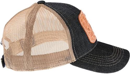 tooled leather ball cap