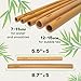 Bamboo Straws drinking Reusable, Natural, Organic & Plastic Free & Biodegradable, 10 Straws 5.5