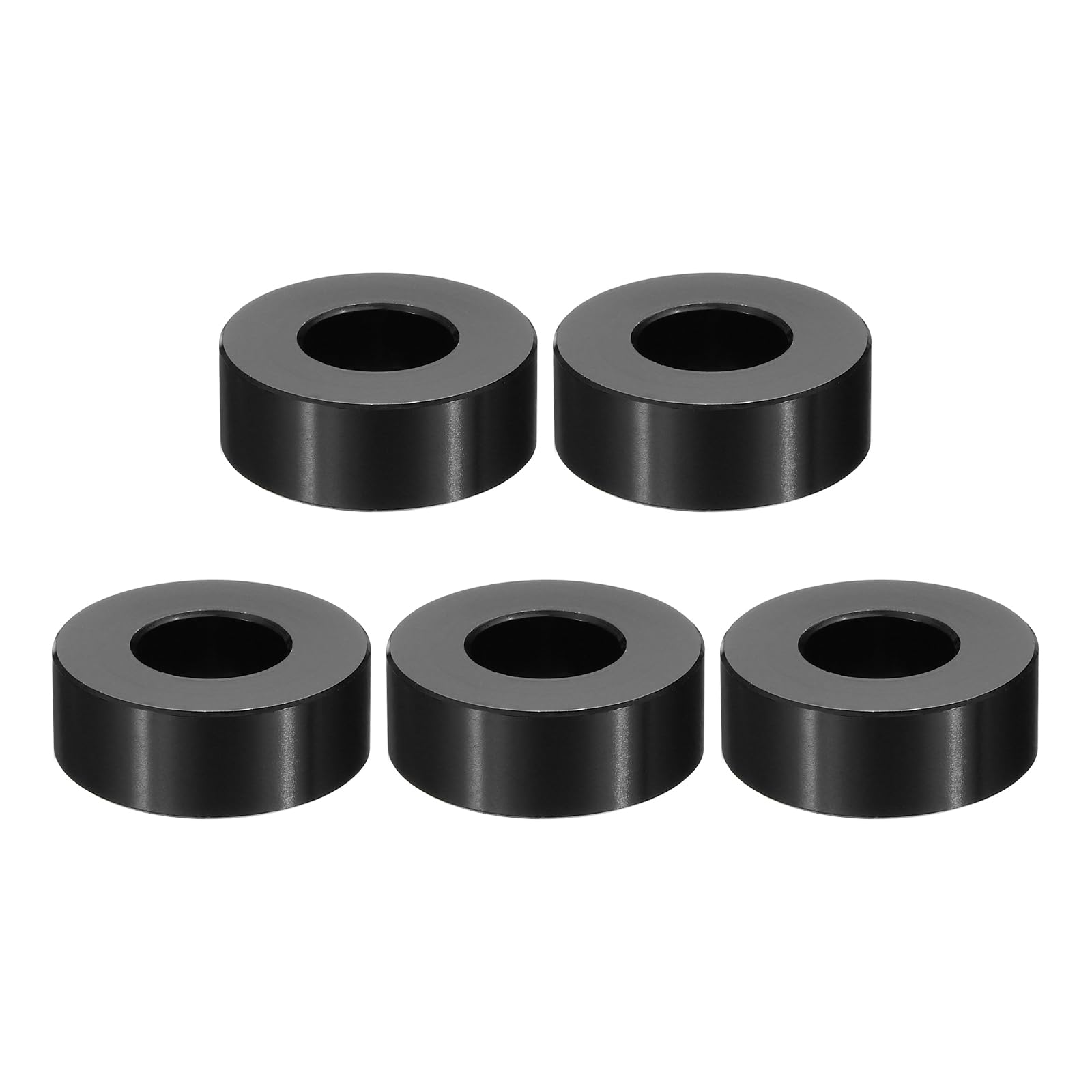 PATIKIL M12 Aluminum Spacers, 5 Pcs Metal Spacer Aluminum M12 x 1" OD x 1/4" L Aluminum Spacer Screw Standoff Round for 1/2" or M12 Screw Bolts