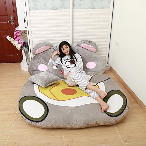 NVZJNDS Bed Lazy Sofa Bed Linen Double 12 Zodiac Cartoon Tatami Mattress Cute Bedroom Small Sofa