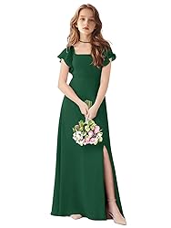 TAISHAN Junior Bridesmaid Dress for Wedding Ruffle