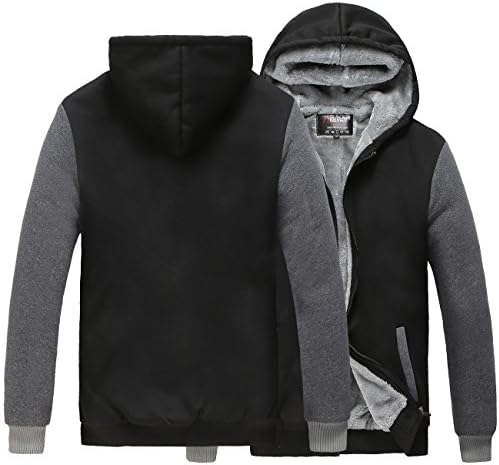 Men Jackets Coats Winter Warm Hoodie Fleece Zipper Pockets Sweater Jacket Plus Size for Men Hoodie