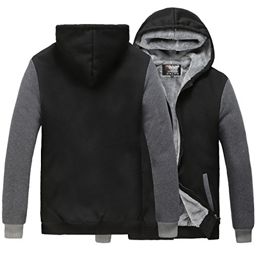 Men Jackets Coats Winter Warm Hoodie Fleece Zipper Pockets Sweater Jacket Plus Size for Men Hoodie