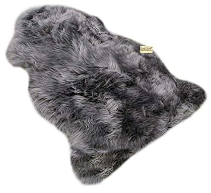 Lammfelle Premium Merino voll waschbar ca. 100 cm Schaffell versch. Farben Fell (grau)