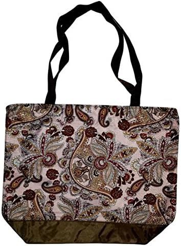 Lunar Lily Large Tote Bag Floral Paisley (Pink Paisley)