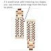 Wearlizer Compatible Fitbit Blaze Band Small Large Women Rose Gold, Lux Replacement Metal Bands Metal Frame Fitbit Blaze - Rose Gold