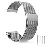 Top Plaza Fully Magnetic Closure Clasp Mesh Loop Milanese Stainless Steel Metal Replacement Band Bracelet Strap for Men's Women's Watch
