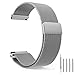 Top Plaza Fully Magnetic Closure Clasp Mesh Loop Milanese Stainless Steel Metal Replacement Band Bracelet Strap for Men's Women's Watch