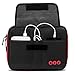 BAGSMART Universal Travel Cable Organizer Electronics Accessories Carry Bag for 9.7 inch iPad, Kindle, Power Adapter, Black + Red