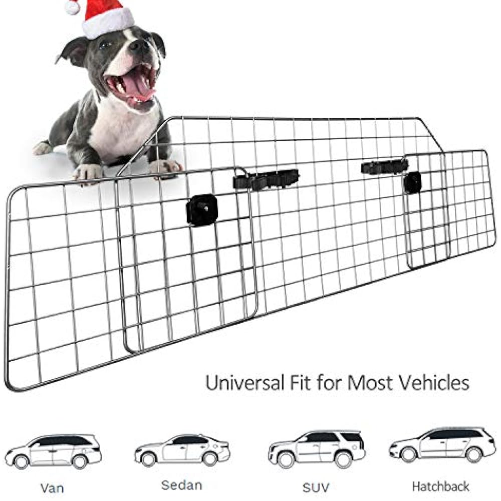 Dog Barrier For Car SUV Vehicles, Adjustable Pet Wire Mesh Cargo Area