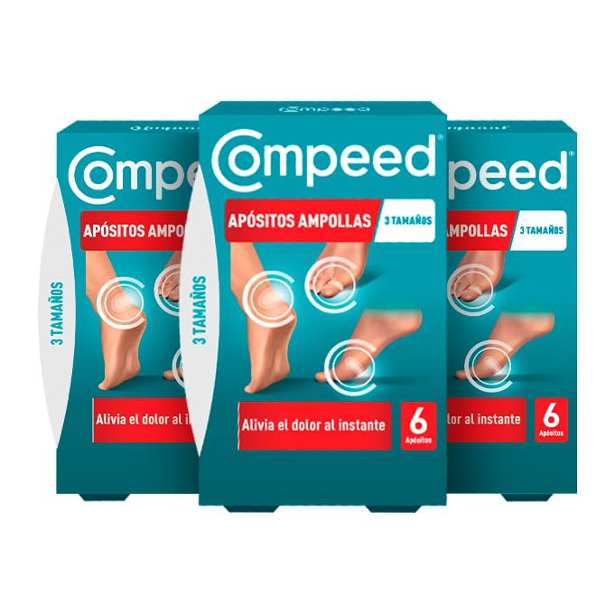 Ampollas Surtido, Apósitos Hidrocoloides Pies, Pack 3 x 6 uds