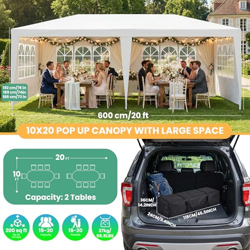DOINUO 10x20 Upgrade Pop Up Canopy Tent Review: Large Commercial Shelter with Sidewalls image 19