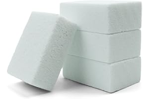 HOKILANDS Non Scratch Grillstone Magic Blackstone Block Cleaner Clean Brick Stone Scraper for Removing Stains，Pool, Baking Steel,Oven, Flat Top Cookers, Utensils, Toilet, Hard Skin Callus Remover, 4 pack, White