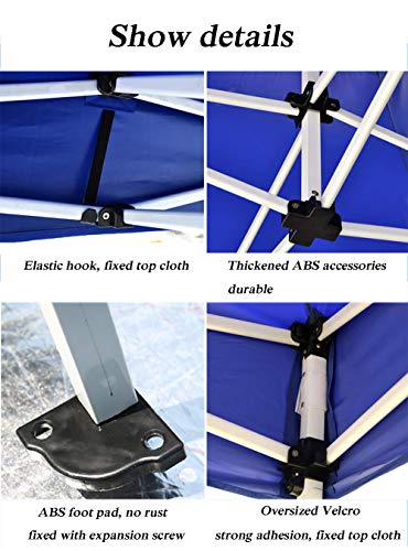WYJW 3X6m wasserdichter Garten Pop Up Pavillon - Festzelt im Freien mit 3 abnehmbaren Seitenwänden - zusammenklappbarer… – Bild 7