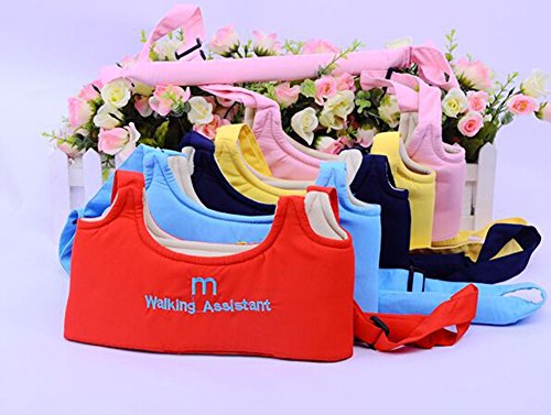 Baby Toddler Learn to Walk Walking Harness Aid Assistant Safety Rein Train Walking Protective Belt (Red)