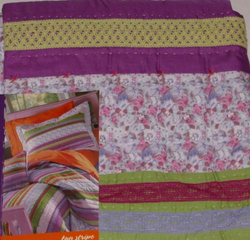 JC Penney Home Fun Stripe Embellished Standard Pillowcase 