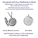 2PCS Essential Oil Aromatherapy Diffuser Necklace Pendant Set – 2 Pattern Scent Lockets, 22” & 28” Adjustable Chains, 16 Refill Replacement Pads, Gift Bag | Hypoallergenic 316L Stainless Steel Jewelry