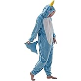 Snug Fit Unisex Adult Onesie Pajamas, Flannel Cosplay Animal One Piece Halloween Costume Sleepwear Homewear