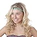 Hipsy Cute Fashion Adjustable No Slip Hairband Headbands for Women Girls & Teens (Aqua Flower Vine 5pk)
